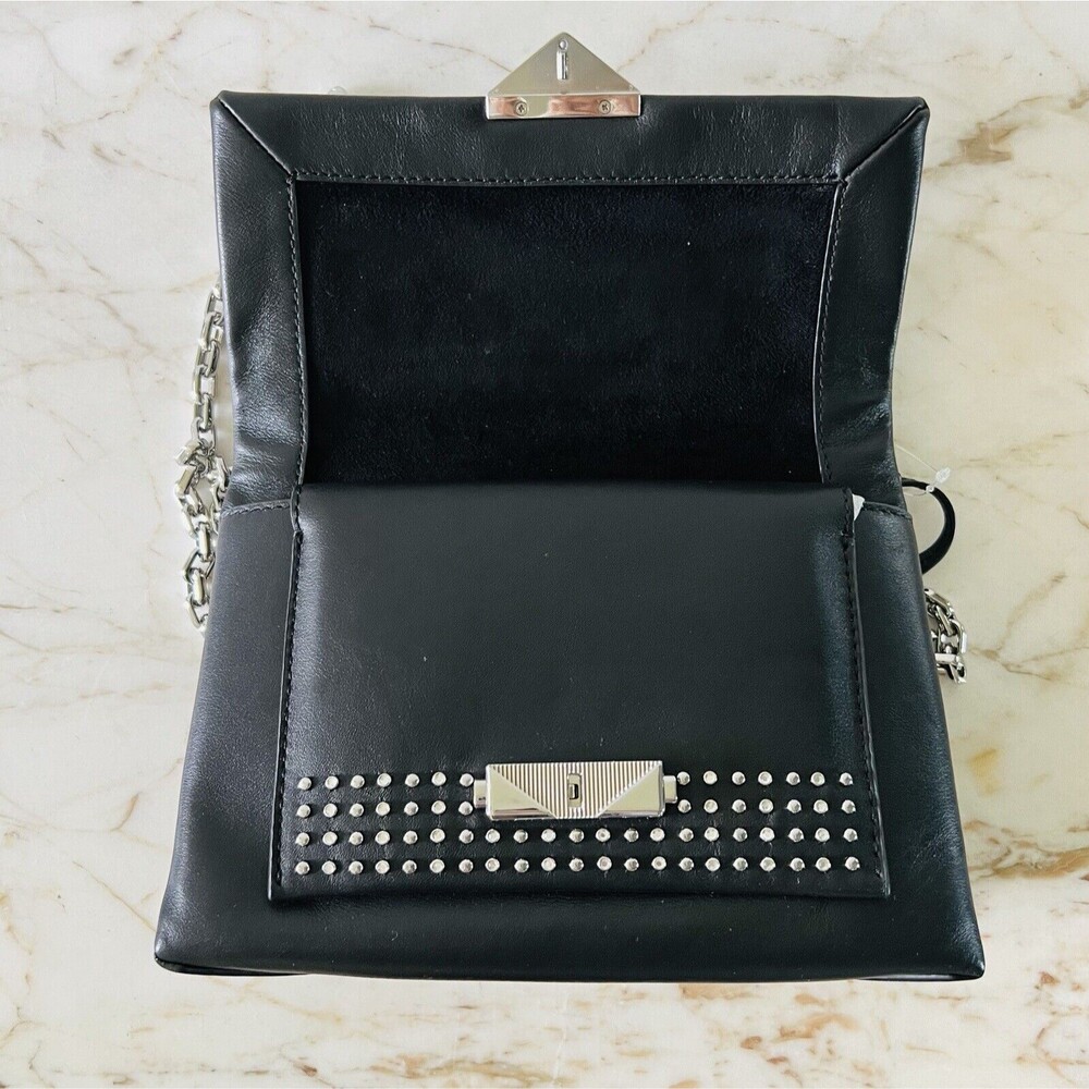 MICHAEL KORS Cece Black Leather Medium Convertible Chain Shoulder Tote Bag - Picture 10 of 12